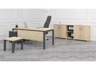 Luxus Büro Set Moderne Holz Möbel Eckschreibtisch Schrank Couchtisch