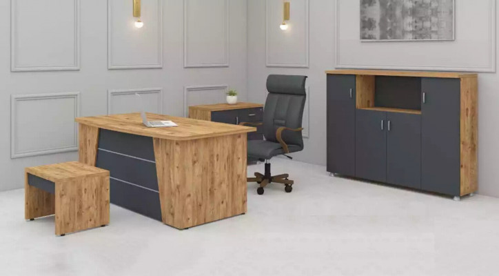 Modernes Komplettes Set Büromöbel Arbeitszimmermöbel Luxus 4tlg Set
