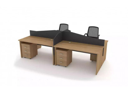 Holzmöbel Büroeinrichtung Großer Schreibtisch Design Arbeitszimmer