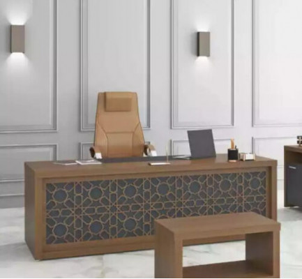 Klassischer Schreibtisch Arbeitszimmer Tisch Holzmöbel Office 220x90cm