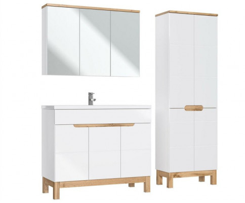 Design Badezimmer Möbel Bad Set Garnitur Schrank Waschbecken Badmöbelsets 3tlg.