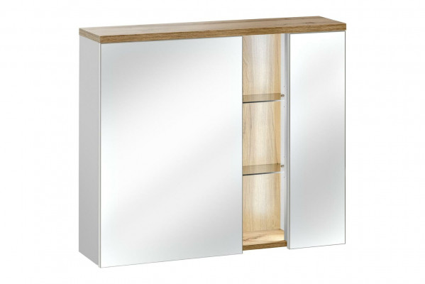 Spiegelschrank Wandschrank Badezimmerschrank mit Spiegel 80 cm LED
