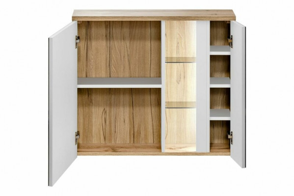 Spiegelschrank Wandschrank Badezimmerschrank mit Spiegel 80 cm LED