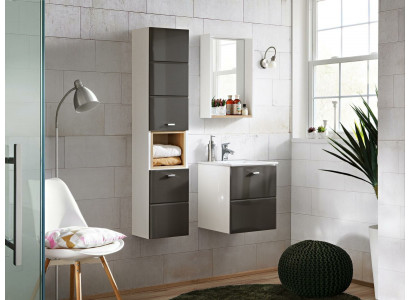 3-tlg. Waschplatz Badmöbel Badezimmer Set Waschtisch Waschbecken