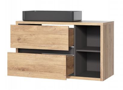 Waschbeckenunterschrank mit Waschtisch hängend 100 cm Badezimmerschank