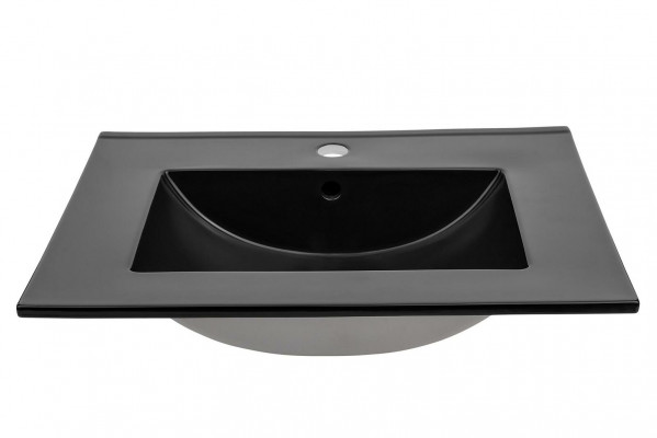 Keramik Waschtisch Waschbecken Einbau Schwarz Becken Waschbecken