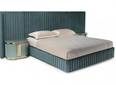  Schlafzimmer Möbel Doppelbett 2x Nachttische Bettgestell Nachtkästchen