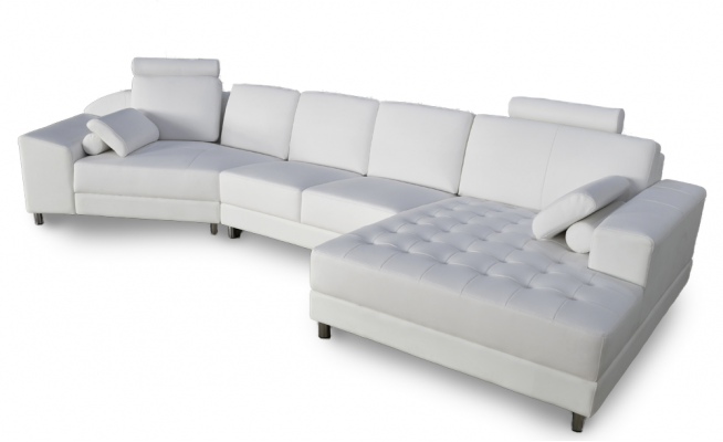 Luxus Ecksofa L-Form weiß Polster Möbel Sitz Wohnzimmer Ecke Sofa neu