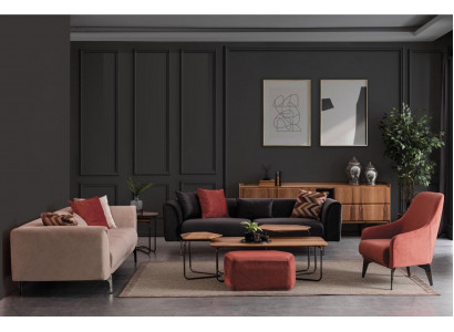 Moderne Sitzgruppe Luxus Sofas Dreisitzer Sessel 3+3+1 Set Wohnzimmer