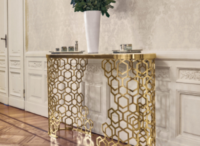 Luxus Konsole Design Konsolen Tisch Möbel Sideboard Einrichtung Gold