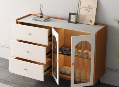 Moderne Holz Kommode Weiß Sideboard Low Boards Wohnzimmerschrank Neu