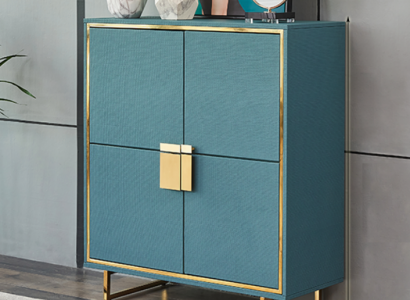 Modern Sideboard Blau Wohnzimmer Kommode Luxus Regale Möbel Neu