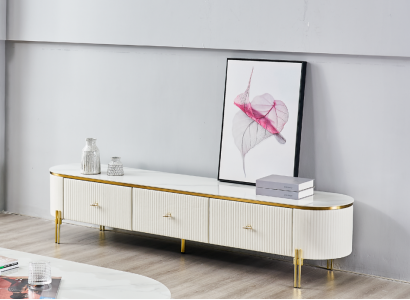 TV Ständer RTV Lowboard Weiß Modern Wohnzimmer Sideboard Holz Neu