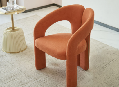 Oranger Sessel Wohnzimmer Stuhl Einsitzer Polster Sitzmöbel Lounge Relax