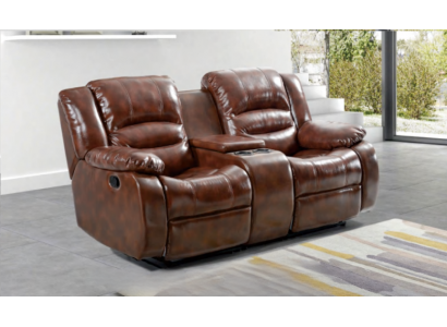 Sofa 2 Sitzer Design Sofas Polster Couchen Relax Braun Wohnzimmer