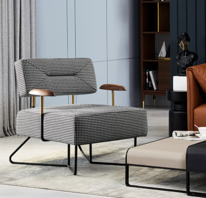 Sessel Stuhl Polster Fernseh Textil Holz Stoff Design Lounge Club Relax