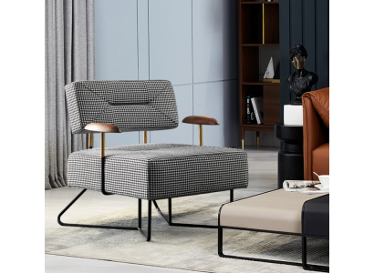 Sessel Stuhl Polster Fernseh Textil Holz Stoff Design Lounge Club Relax
