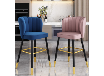 Barhocker Stuhl Designer Holzstuhl Esszimmerstuhl Hocker Bar Rosa Neu
