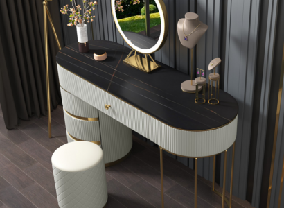 Schminktisch Spiegel Konsole Schmink Tische Tisch Konsolen Edelstahl