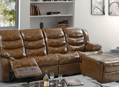 Luxus Möbel Sofa 4 Sitzer Pouff Couch Design Polster Relax Wohnlandschaft