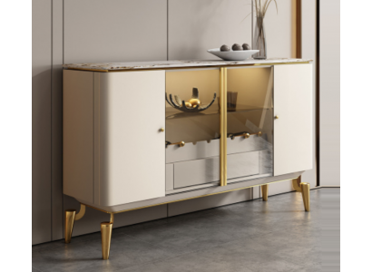 Designer Kommode Anrichte Side Board Schrank Wohn Zimmer Regal Luxus