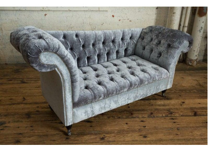 Design Chesterfield Stoff Couch Chaise Lounge Polster Neu Chaiselongues Sofas