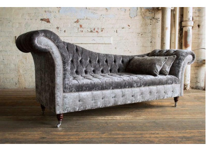 Graue Chesterfield Couch Sofa Polster 3 Sitzer Couchen Sitz Garnitur Sofas Neu