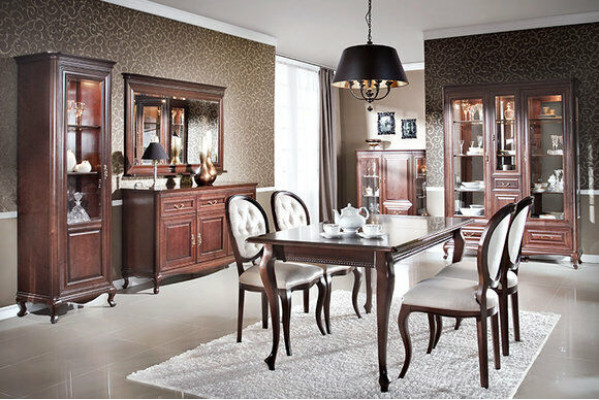 Esstisch Tisch Tische Echtholz Holztisch Klassischer Barock Style Esszimmer V-3