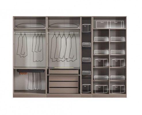 Modern Kleiderschrank Möbel Schlafzimmer Luxus Grau Schrank Schränke