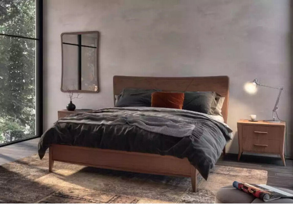 Schlafzimmer Set Bett 2x Nachttische Kommode Design Luxus Möbel 4tlg