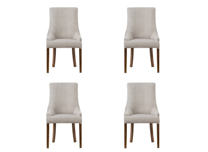 4x Designer Polster Stuhl Set Garnitur Stühle Komplett Lehn Sitz Lounge