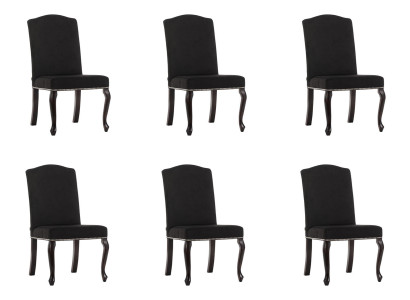 6x Design Polster Stuhl Garnitur Stühle Textil Sitz Komplett Set