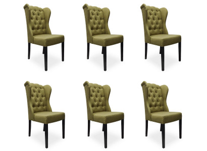 6x Design Polster Sitz Stühle Stuhl Seht Garnitur Sessel Lounge Club Set 