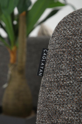 Dreisitzer Sofa 3 Sitzer Sofas Grau Stoff Wohnzimmer Luxus Modern Neu