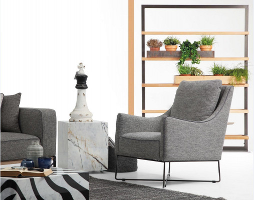 Komplette Couchgarnitur Sofagarnitur Sofa 321 Sitzer Stoff Set Grau