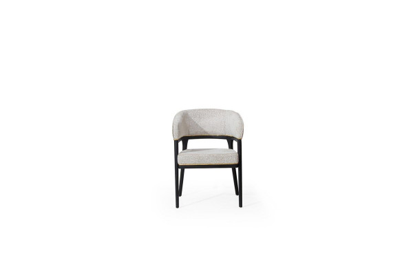 Weiß-Schwarzer Esszimmerstuhl Lehnstühle Designer Esszimmer Stühle Neu