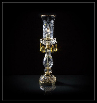 Tischleuchte Tisch Lampe Kronleuchte Kristall Antik Stil Leuchte Leuchten Lampen