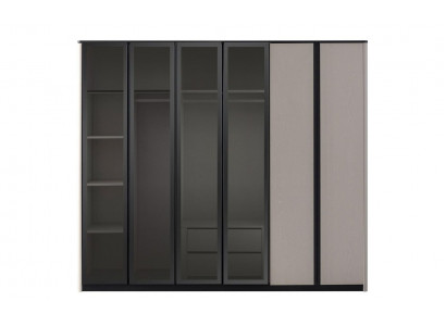 Holzschrank Schrank Kleiderschrank Garderobenschrank Moderne Grau