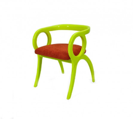 Grüner Designer Polsterstuhl Einsitzer Esszimmer Luxuriöser Einsitzer