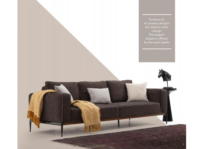 Viersitzer Sofa 4 Sitzer Stoff Sofas Modern Design Wohnzimmer Grau