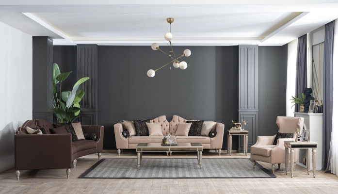  Wohnzimmer Sofagarnitur 541Sitzer Couchtisch 2х Beistelltisch neu Luxus