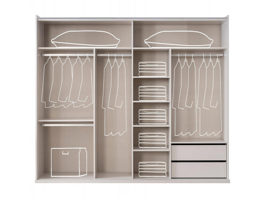 Luxus Schränke Design Kleiderschrank Spiegel Groß Weiß Holz Modern