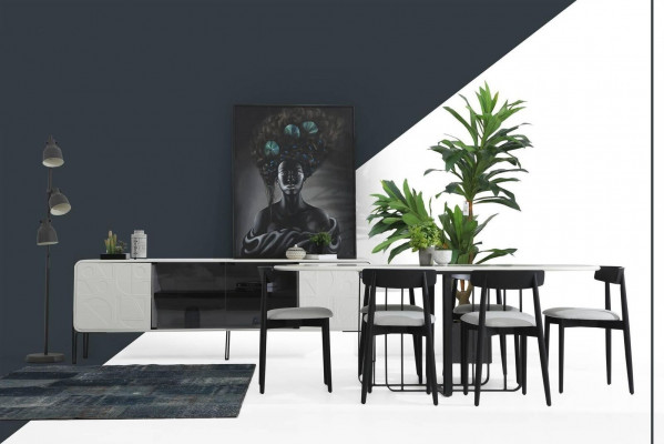 Gruppe Esszimmer Esstisch Stühle Tisch Holz Set 5tlg Weiß Tische Neu