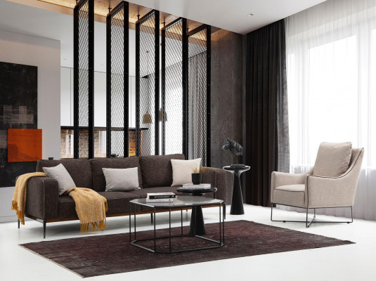 Dreisitzer Sofa 3 Sitzer Stoff Modern Sofas Design Wohnzimmer Grau