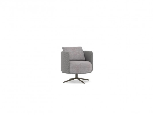 Luxus Grau Sessel Wohnzimmer Polstermöbel Modern Design Neu Polster Stoff Textil