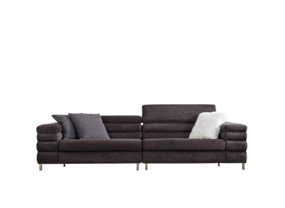 Wohnzimmer Polstersofas Designer 4-Sitzer Couch Brauner Viersitzer Neu