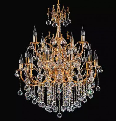 Deckenleuchter Luxus Kronleuchter Deckenlampe Lüster Gold Kristall 75x125