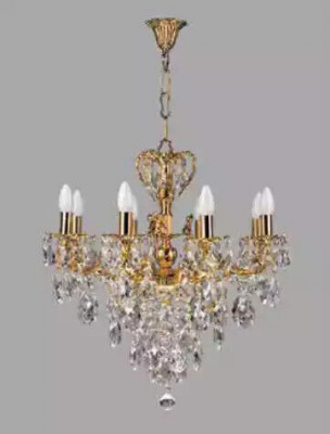 Lüster Kronleuchter Deckenlampe Deckenleuchter Gold Luxus Art Crystal