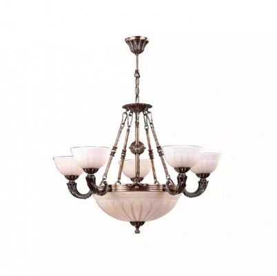 Deckenleuchter Lampe Weiß Deckenlampe Lüster Kronleuchter Glas Art