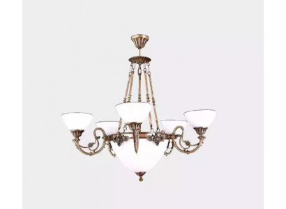 Deckenlampe Deckenleuchter Kronleuchter Lampe Lüster Glas Art Weiß